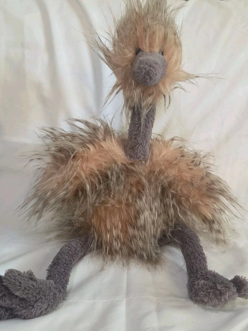 JellyCat Odette the Ostrich Fluffy Bird Stuffed Animal Plush Toy 20" W Legs